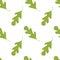 Seamless pattern with arugula green leaves