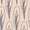 Seamless pattern, ash pink textured plant leaf, simple design