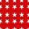 Seamless Pattern Astroniras with a white five-pointed stars on a red background