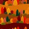 Seamless pattern autumn forest, bright ornament