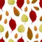 Seamless pattern with autumn leaves. EPS,JPG.