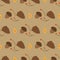 Seamless pattern. Autumn leaves, rowan, acorns, cones vector illustration