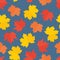 Seamless pattern of autumn maple leaves, great for wrapping, textile, wallpaper, greeting card