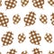 Seamless pattern Autumn plaid print oak leaves and acorns vector illustration