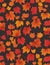 Seamless pattern of autumn reddish leaves Non-direction organic pattern for texturing