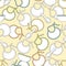 Seamless pattern of baby bibs and tableware . Baby food. For the design of fabrics and menus