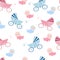 Seamless pattern with baby design.