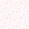 Seamless pattern baby food, pastel color, vector illustration. Infant feeding thin line icons. Cute repeated pink texture, baby it