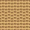 Seamless pattern background. Brown hearts on a gold ground. Fondness wallpaper.