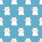 Seamless pattern background with cartoon cats