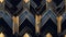 Seamless pattern background inspired by the elegance of Art Deco showcases a symmetrical arrangement of geometric shapes of blue