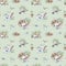 Seamless pattern, background, texture. Watercolor pattern of gardening hobby.