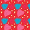 Seamless Pattern, backgrounds, Valentine Day heart.