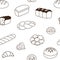 Seamless pattern from bakery products