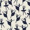 Seamless pattern of ballerinas silhouettes in