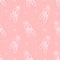 Seamless pattern with ballet pointe shoes. Ballerina accessories. Vector illustration