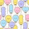 Seamless pattern with balloons