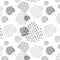 Seamless pattern with balls of dots, and an abstract pattern