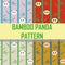 Seamless pattern bamboo panda