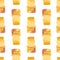 Seamless pattern with banana milk flavor Cute delicious drink
