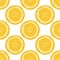 Seamless pattern with Banana slice. Vector fruit. Healthy natural food. Organic, eco. Drawn by hands. Printing on fabric