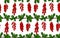 Seamless pattern barberry. Endless ornament twig of berberis. Background brunch with leaves and cluster of red berry.