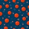 The seamless pattern on the basketball theme.