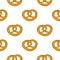 Seamless pattern with bavarian pretzels.