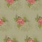 Seamless pattern.Beautiful arrangement of flowers of peony on a green background