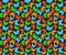 Seamless pattern with beautiful butterflies, polygons. Vector