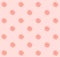 Seamless pattern with beautiful gentle flowers on pastel pink background. Trendy Living Coral colour