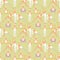 Seamless pattern with beautiful girls doing yoga poses. Pastel colors. On light green