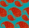 Seamless pattern of beautiful paisley cucumbers Turkish, Indian, Persian