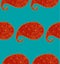 Seamless pattern of beautiful paisley cucumbers Turkish, Indian, Persian