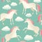 Seamless pattern with beautiful unicorns. Vector magic background for kids design.