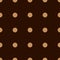 Seamless pattern: beige circles on a brown background. Illustration of polka dot.