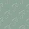 Seamless pattern with beige horses, green background.