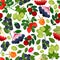 Seamless pattern with berries