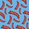 Seamless pattern berry currant on a twig. Design for fabric, textile, wrapping paper