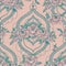 Seamless pattern with beutiful peonies and mendi style deorative frames