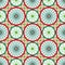 Seamless pattern with bike wheels. Bicycle wheels with colored rims and spokes.