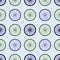 Seamless pattern with bike wheels. Bicycle wheels with colored rims and spokes.