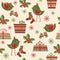 Seamless pattern with birds and gifts