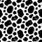 Seamless pattern with black bold brush circles.