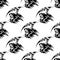 Seamless pattern of black death with scythe