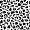 Seamless pattern with black jaguar leopard animal skin print texture fur