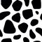 Seamless pattern with black jaguar leopard animal skin print texture fur