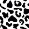 Seamless pattern with black jaguar leopard animal skin print texture fur