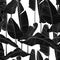 Seamless pattern with black line bananas leaves