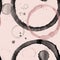 Seamless Pattern - Black and pink stained circles - Coffee stains background